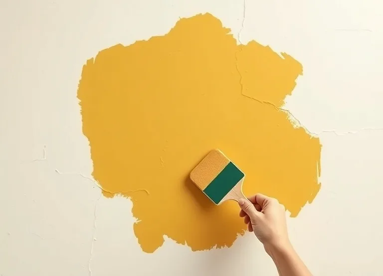 Ponçage et rebouchage des fissures avant mise en peinture